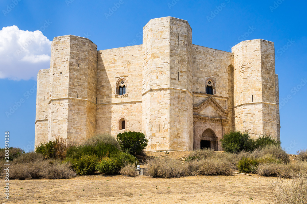 Castel del Monte, the castle built in 13th century by Emperor Frederick II, now an UNESCO World Heritage Site, Apulia, Italy