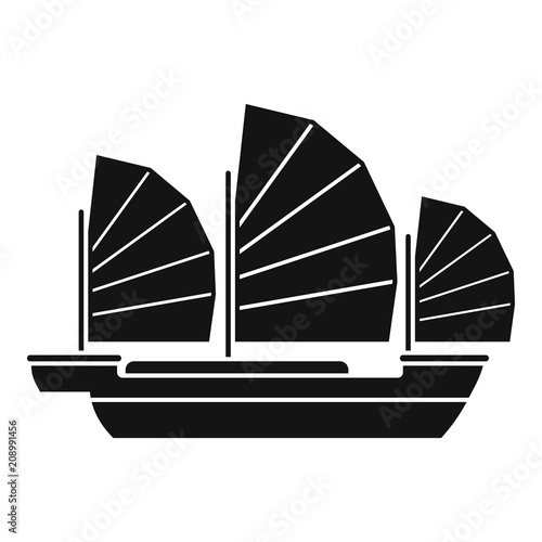China ship icon. Simple illustration of china ship vector icon for web design isolated on white background