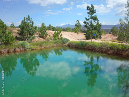 The stunning Pozos Azules ponds near Villa de Leyva, Colombia
