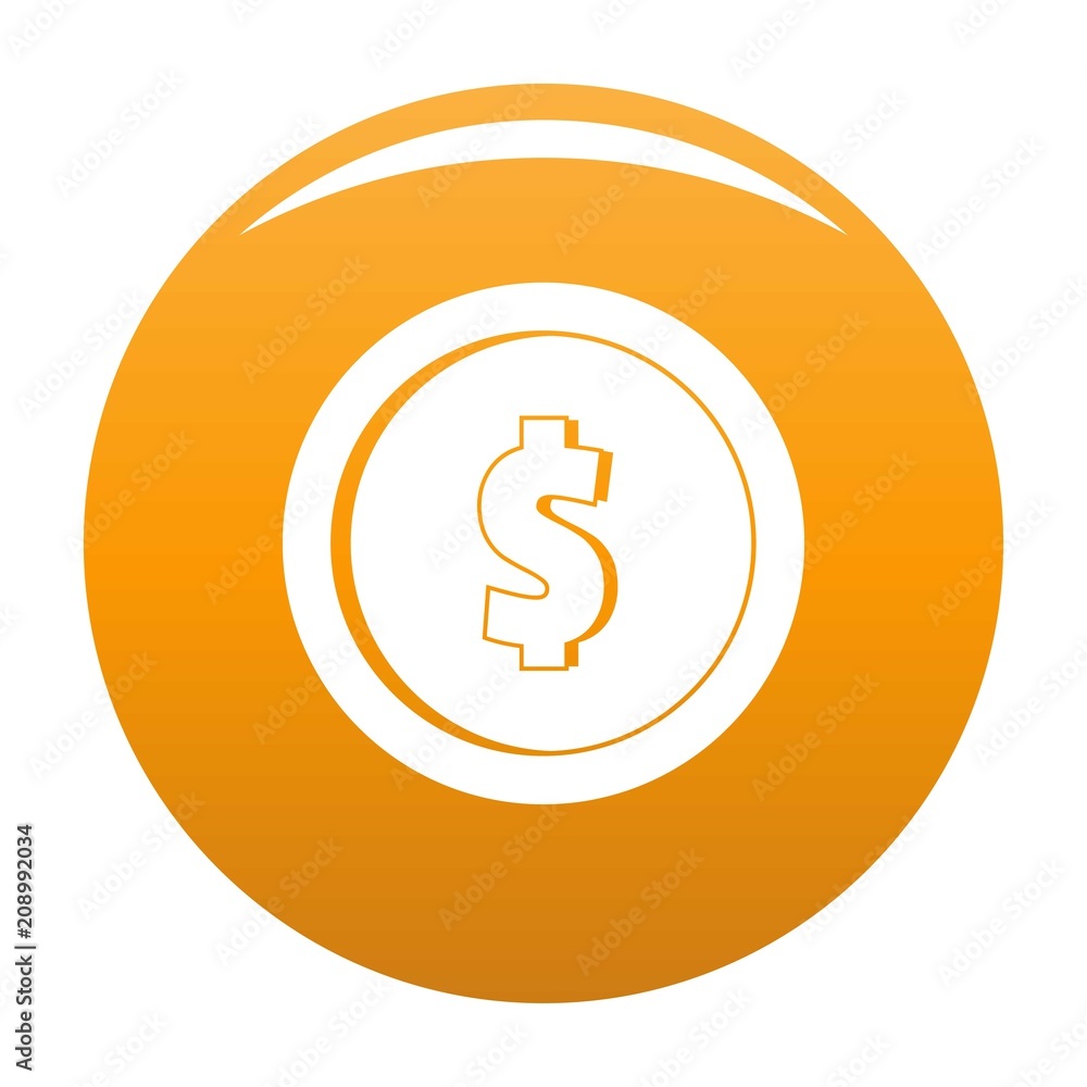 Design coin icon. Simple illustration of design coin vector icon for any design orange Design coin icon. Simple illustration of design coin vector icon for any design orange
