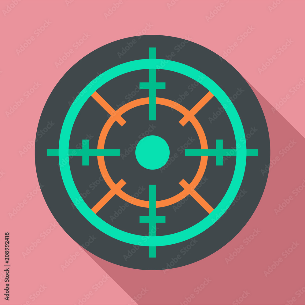 Gun target icon. Flat illustration of gun target vector icon for web design Gun target icon. Flat illustration of gun target vector icon for web design