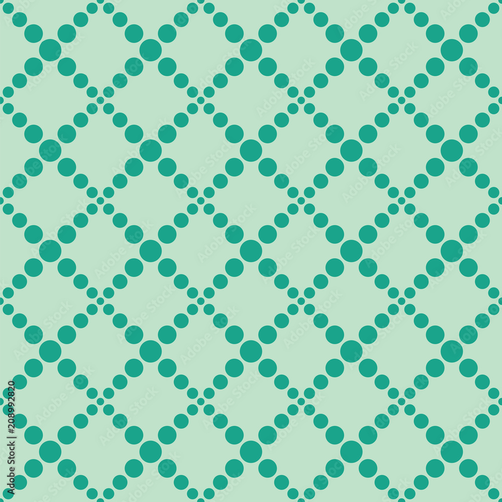 Seamless dots pattern, folk motif, seamless diagonal crosshatch pattern, monotone background texture, abstract screen print texture, green seamless fabric print