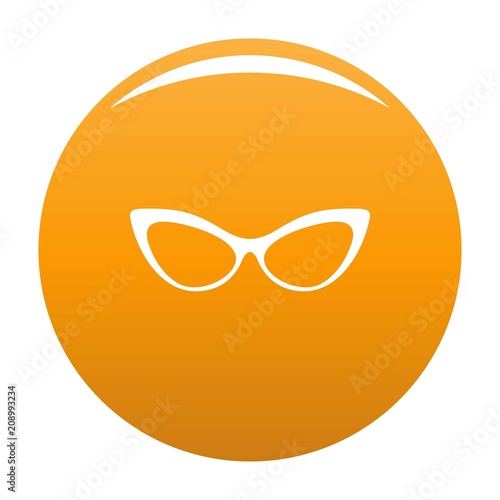 Spectacles without diopters icon. Simple illustration of spectacles without diopters vector icon for any design orange
