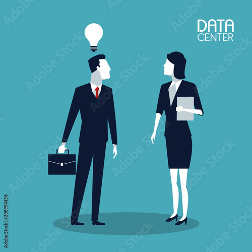 Business worker negotiating cartoons vector illustration graphic design