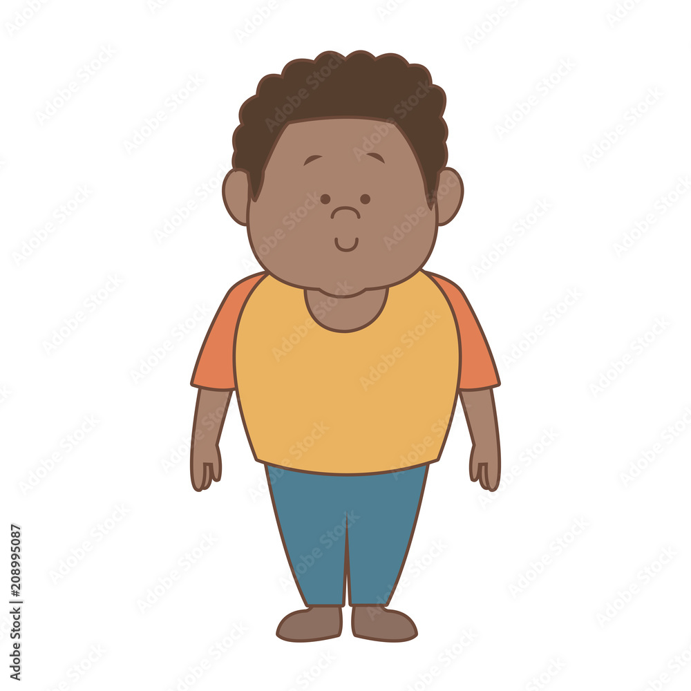Afro young man vector illustration graphic design