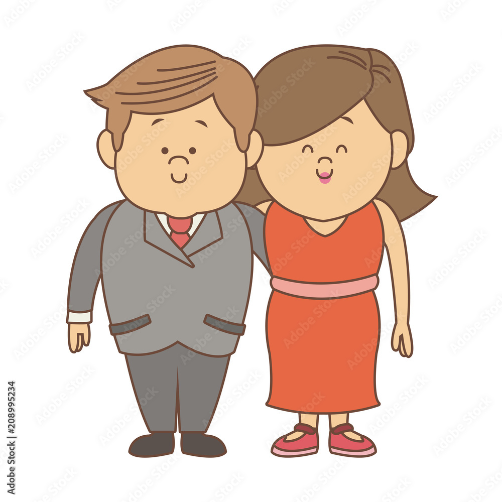 Wife and husband cartoon vector illustration graphic design Wife and husband cartoon vector illustration graphic design