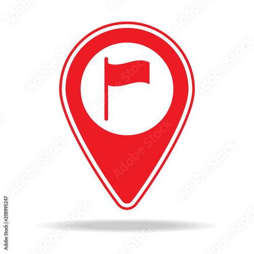 embassy map pin icon. Element of warning navigation pin icon for mobile concept and web apps. Detailed embassy map pin icon can be used for web and mobile