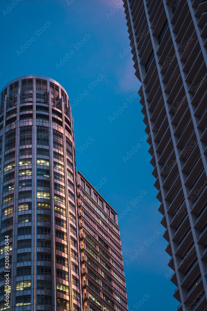Skyscrapers in evening Skyscrapers in evening