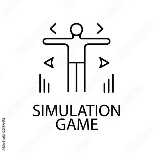 simulation game outline icon. Element of gaming outline icon for mobile concept and web apps. Thin line simulation game outline icon can be used for web and mobile