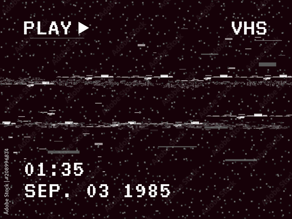 Glitch Camera Effect Retro VHS Background Old Video Template No Glitch Camera Effect Retro VHS Background Old Video Template No
