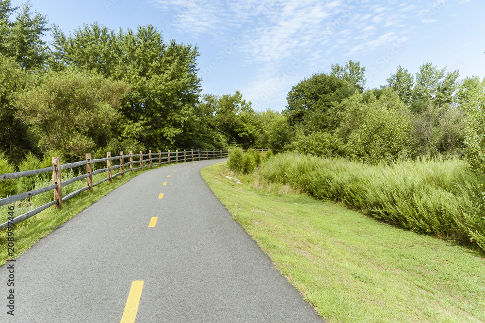 Curve on Blackstone River Greenway Curve on Blackstone River Greenway