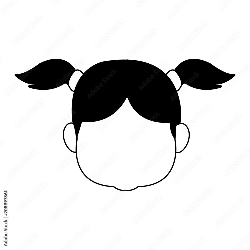 Cute happy girl cartoon vector illustration graphic design