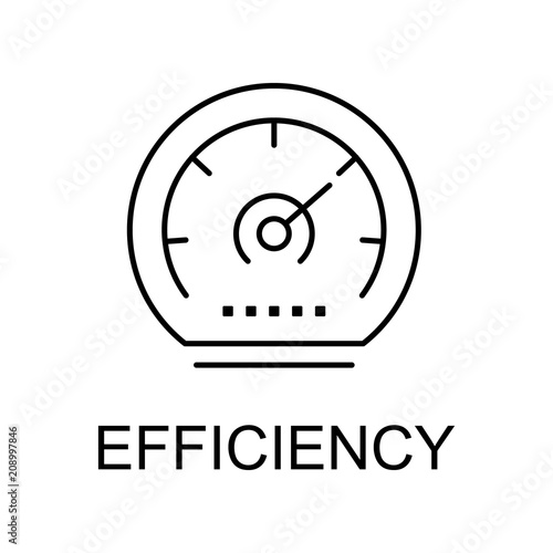 efficiency line icon. Element of seo and web optimization icon with name for mobile concept and web apps. Thin line efficiency line icon can be used for web and mobile