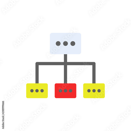 management structure flat icon. Element of programming colored icon for mobile concept and web apps. Detailed management structure flat icon can be used for web and mobile