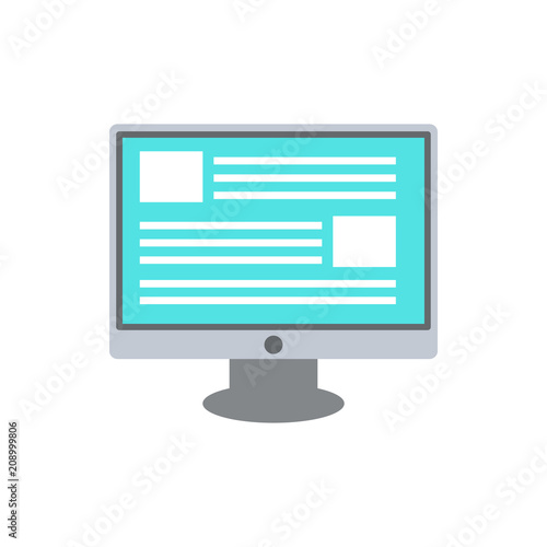 digital news flat icon. Element of programming colored icon for mobile concept and web apps. Detailed digital news flat icon can be used for web and mobile