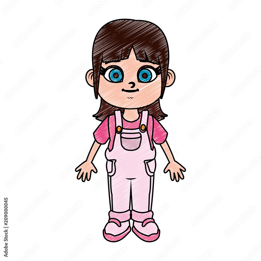 Beautiful and happy girl cartoon vector illustration graphic design Beautiful and happy girl cartoon vector illustration graphic design