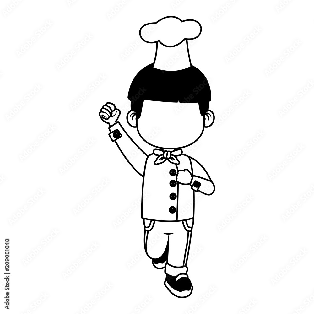 Cute chef boy cartoon vector illustration graphic design Cute chef boy cartoon vector illustration graphic design