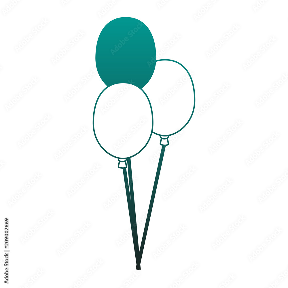 Balloons flying isolated vector illustration graphic design Balloons flying isolated vector illustration graphic design
