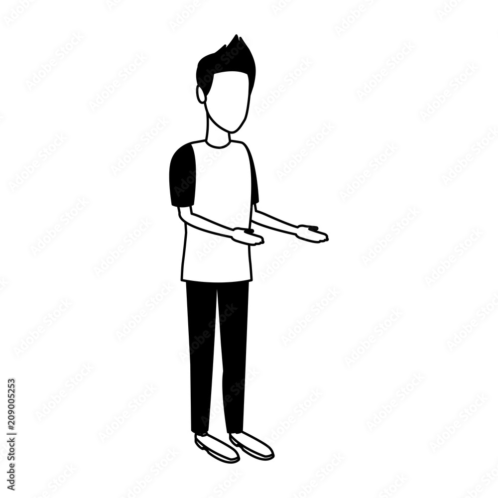 Young man cartoon vector illustration graphic design Young man cartoon vector illustration graphic design
