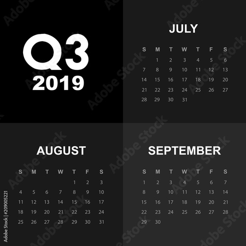 Third quarter of calendar 2019