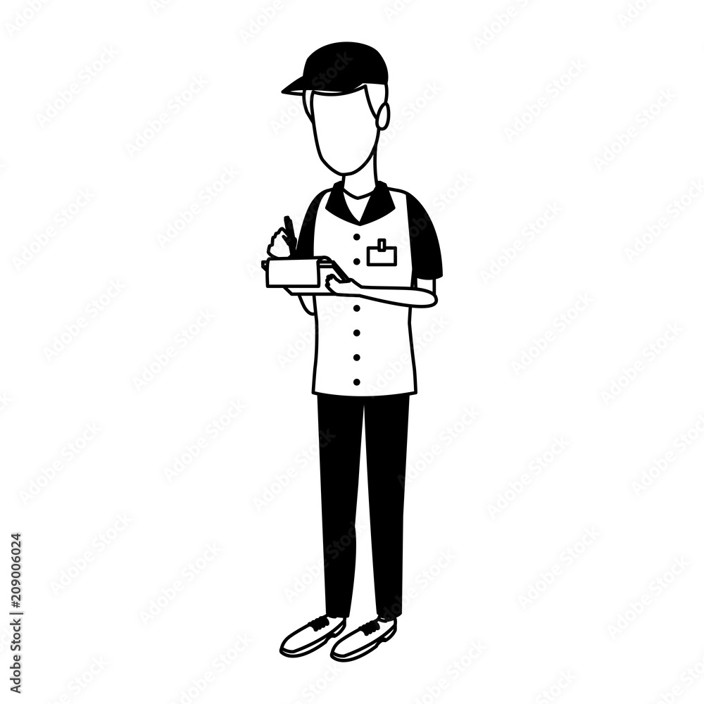 Courier with clipboard vector illustration graphic design Courier with clipboard vector illustration graphic design