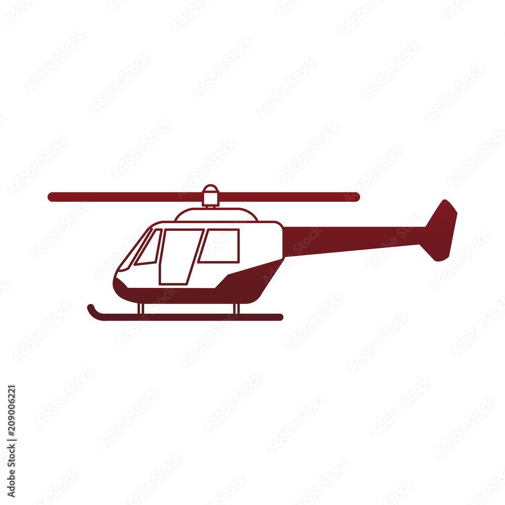 Helicopter aircraft isolated vector illustration graphic design