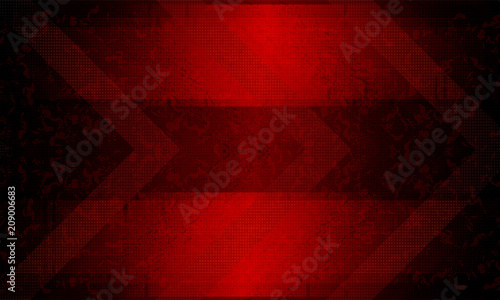 Dark red rippled background with arrows and silhouettes of blurred spots.