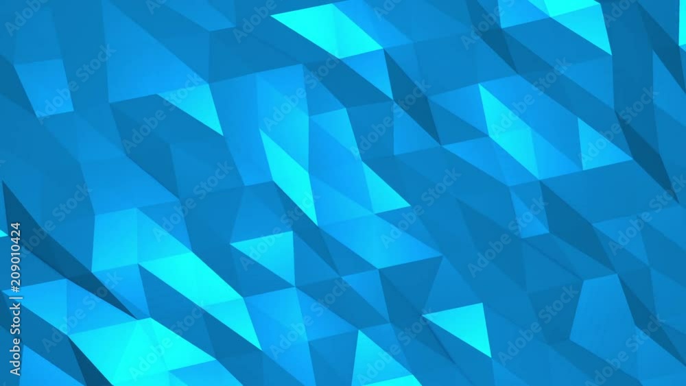 Abstract cg polygonal crystal surface. Geometric poly Blue triangles motion background. Abstract cg polygonal crystal surface. Geometric poly Blue triangles motion background.