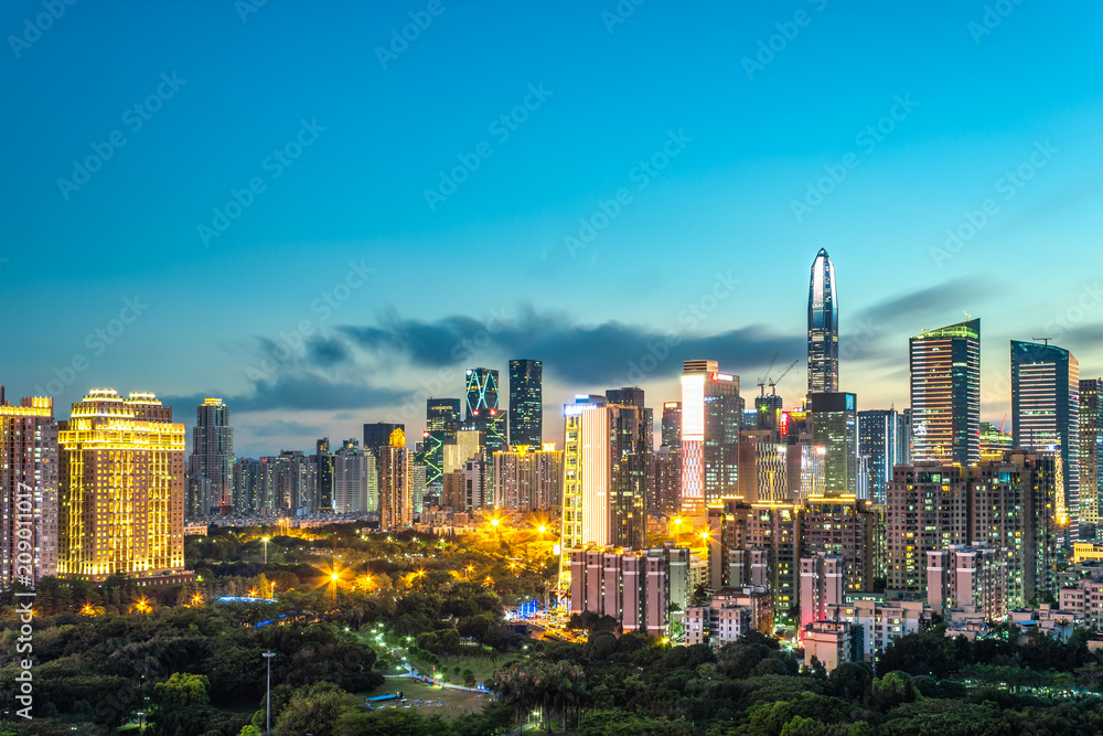 Fototapeta premium Sceneria miasta Shenzhen