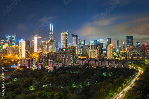 Night view of Shenzhen City