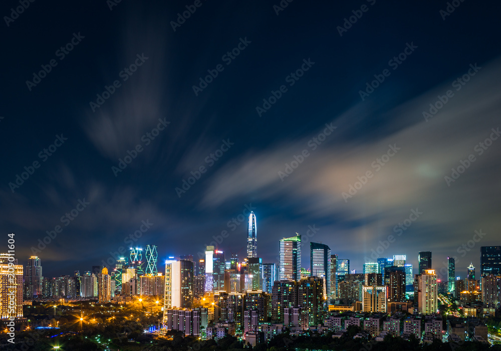 Fototapeta premium Night view of Shenzhen City
