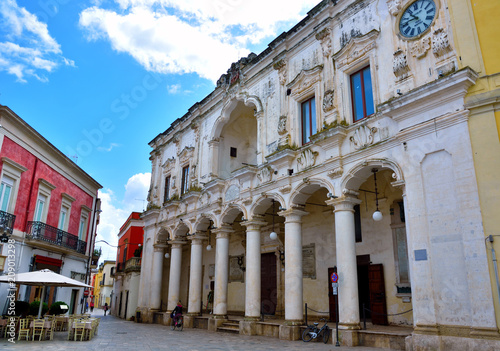 ancient city palace antonio salandra square nardò italy photo