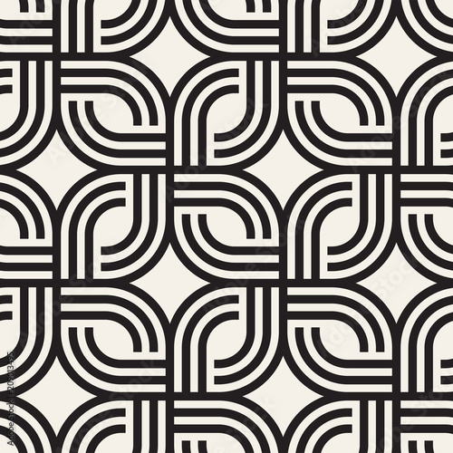 Vector seamless subtle lattice pattern. Modern stylish texture with monochrome trellis. Repeating geometric grid.