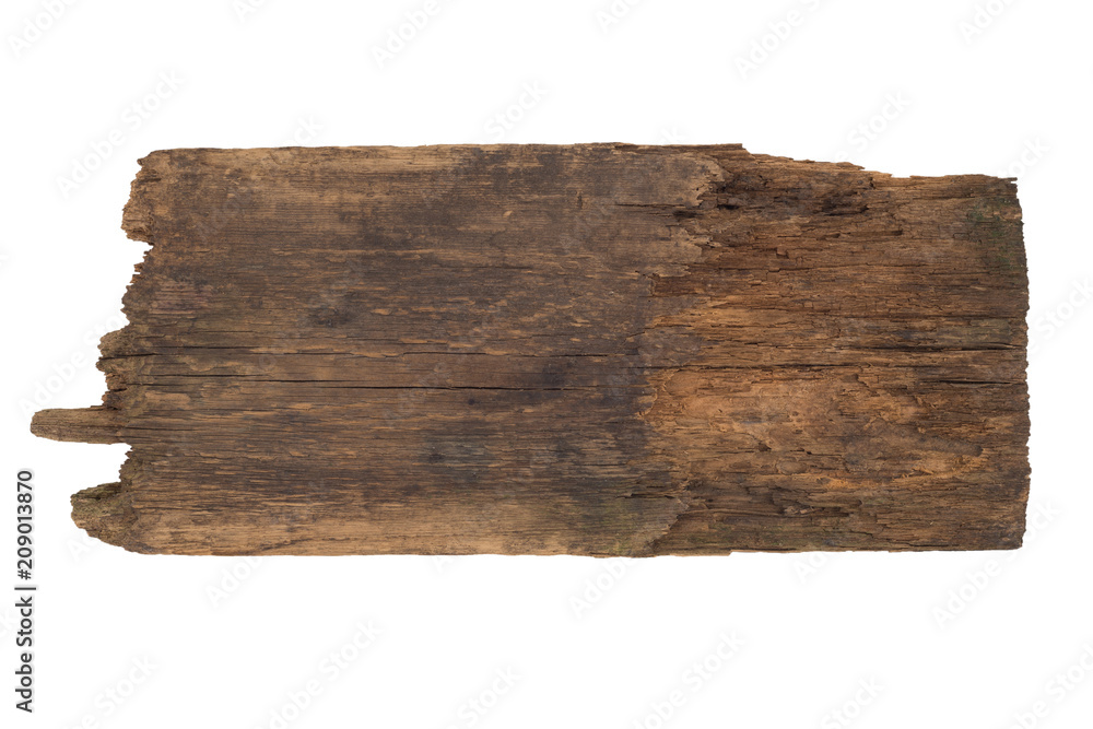 Fototapeta premium Old planks isolated on white. Empty template.