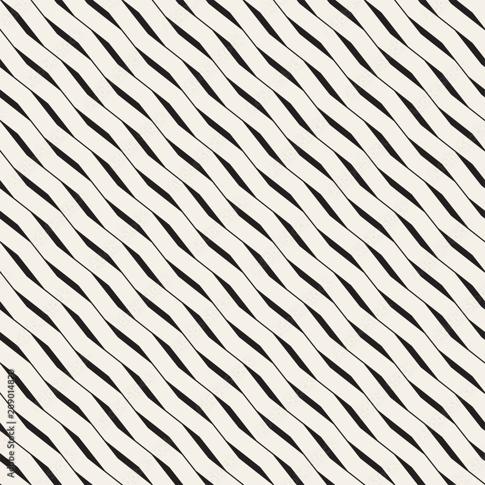 Vector Seamless Black and White Wavy Lines Pattern. Abstract Geometric Background Vector Seamless Black and White Wavy Lines Pattern. Abstract Geometric Background