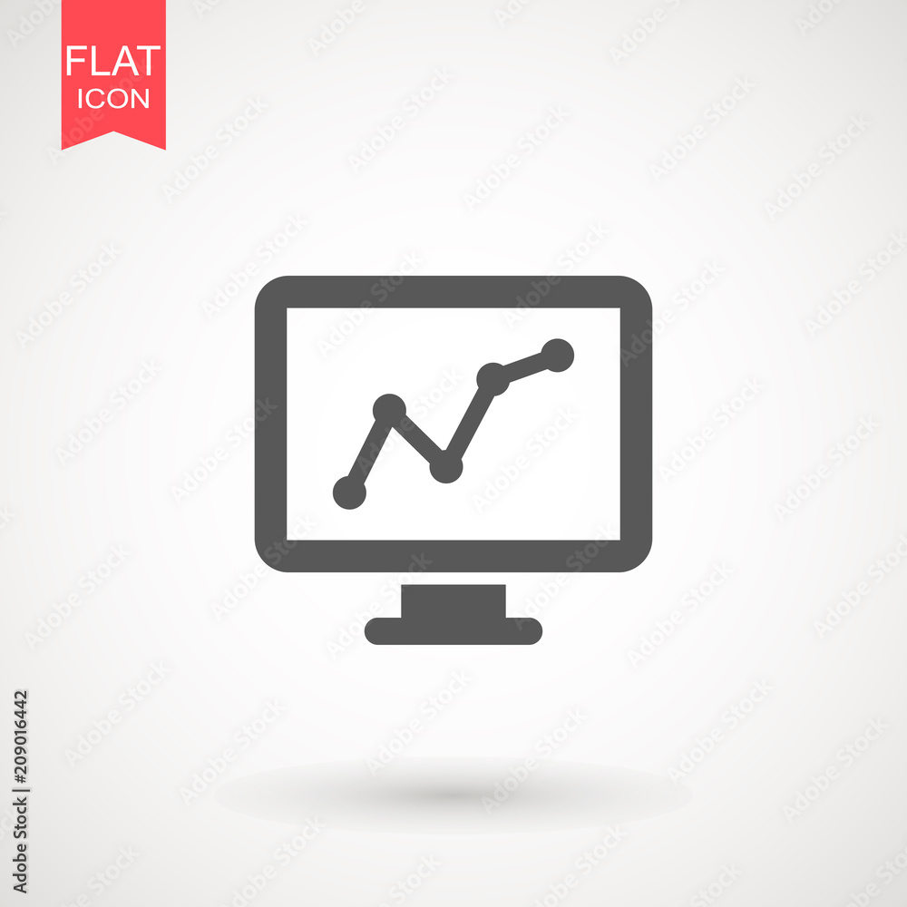 Data analysis icon on the white background. Data analysis icon on the white background.