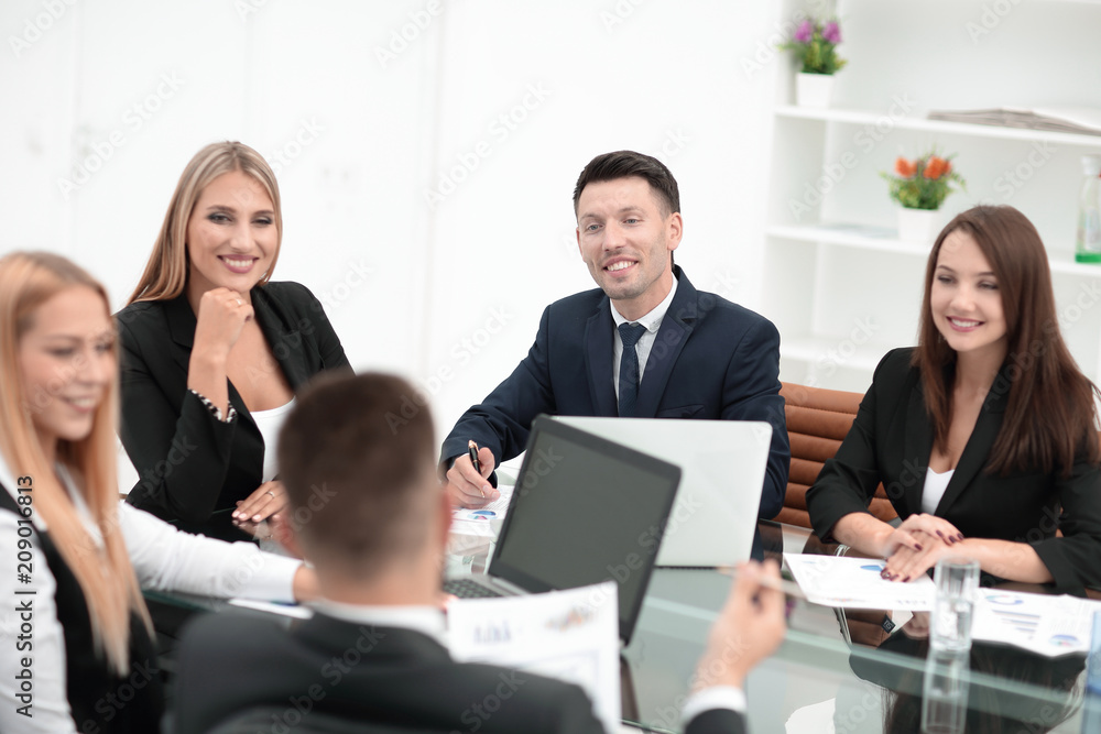 group of business people discussing a new financial project group of business people discussing a new financial project
