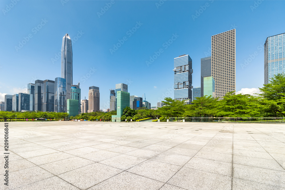 Shenzhen center skyline and square Shenzhen center skyline and square