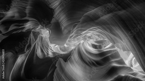 Lower Antelope Canyon black and white © Karl Le