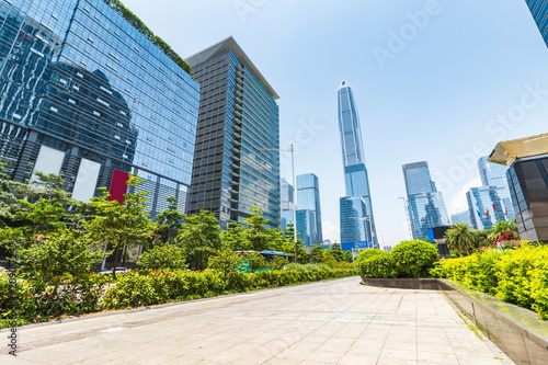 Downtown streets and skyscrapers in Shenzhen © WU