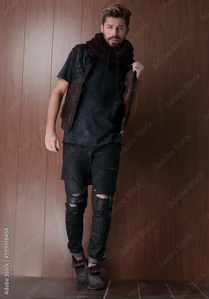 handsome young male model posing in studio handsome young male model posing in studio