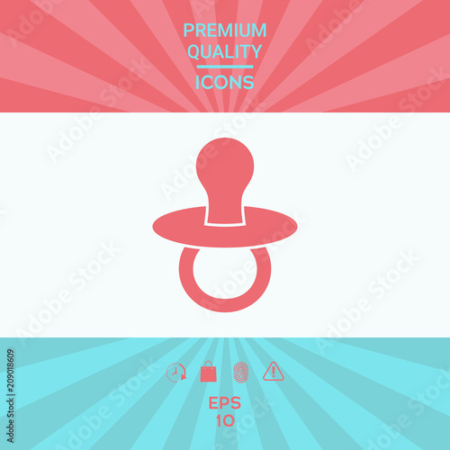 Baby pacifier -  icon