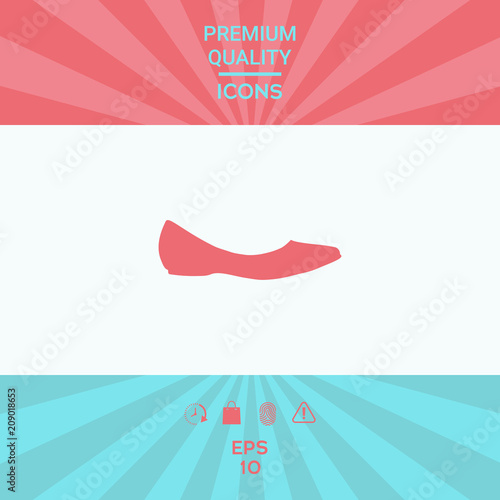 Ballerina flats - women shoe, the silhouette