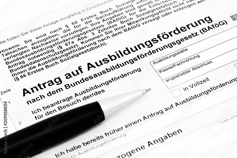 Antrag auf Ausbildungsförderung BAföG Antrag auf Ausbildungsförderung BAföG