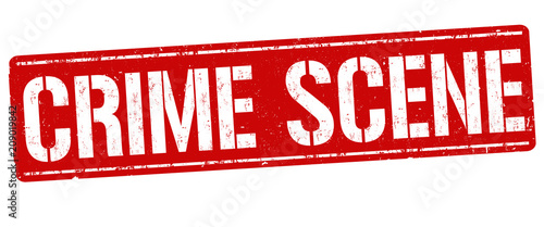 Crime scene grunge rubber stamp