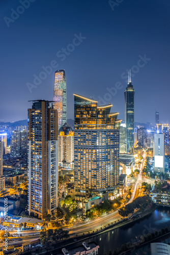 Shenzhen Luohu District Caiwuwei financial center skyline