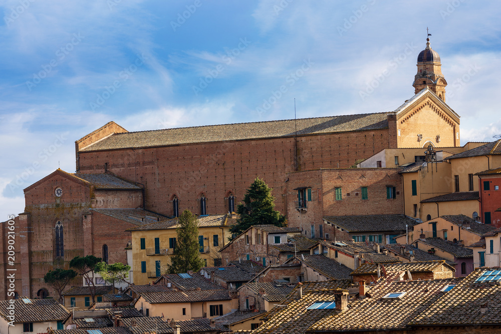 Basilica of San Francesco. Siena. Tuscany, Italy, Europe