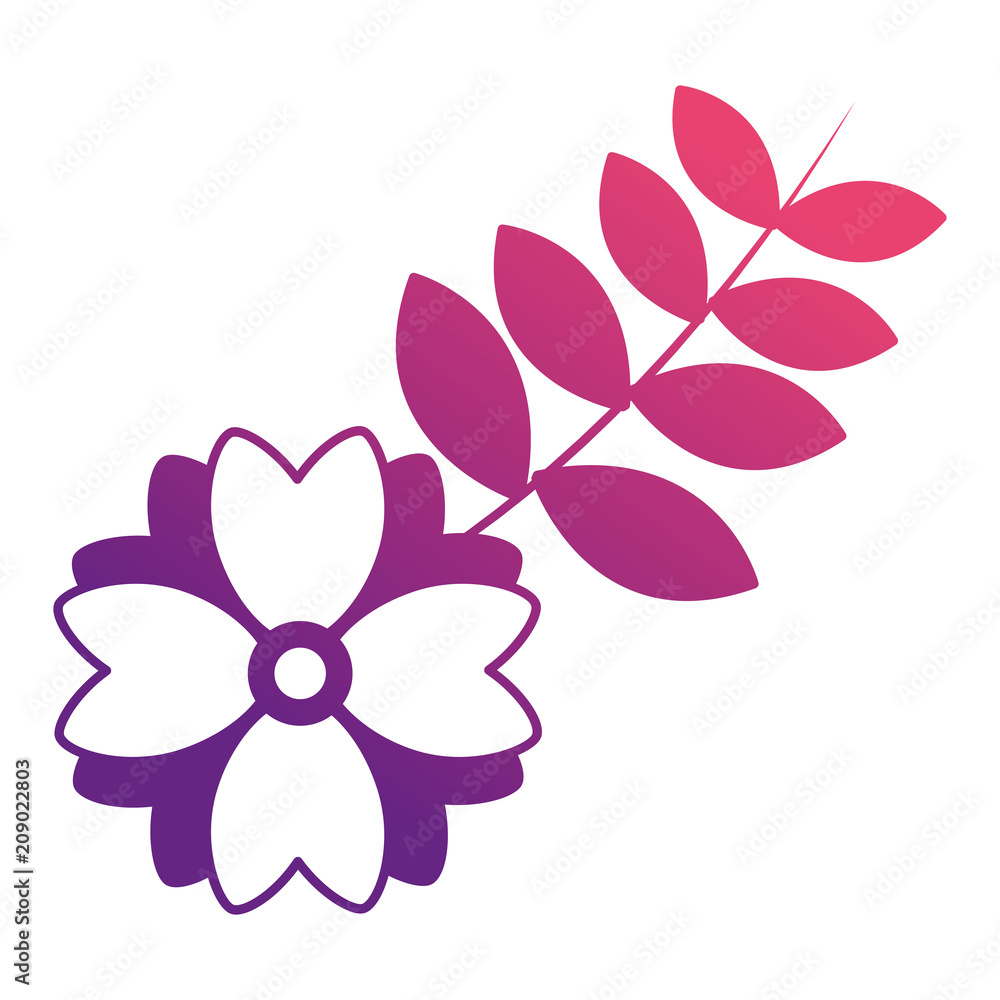 flower natural leaves decoration image vector illustration neon design flower natural leaves decoration image vector illustration neon design