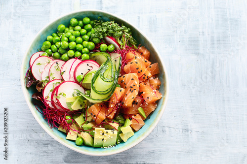Quadro em tela Salmon Poke Bowl