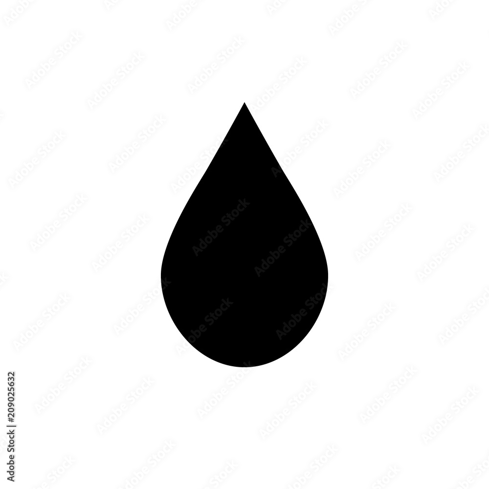 Simple black drop isolated icon Simple black drop isolated icon